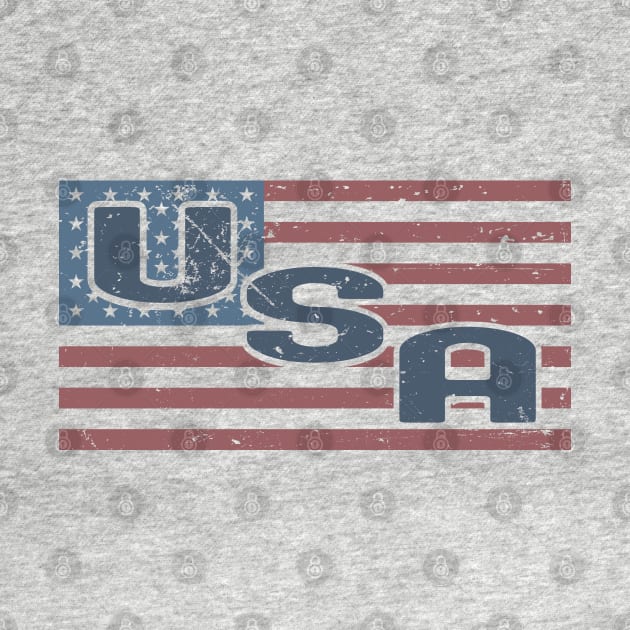 Vintage USA American Flag by Etopix